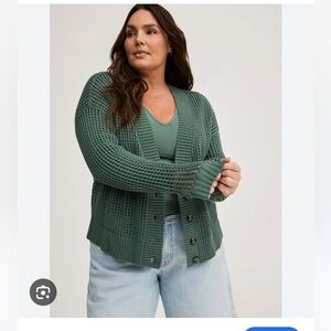 Torrid Open Stitch Cardigan Sweater